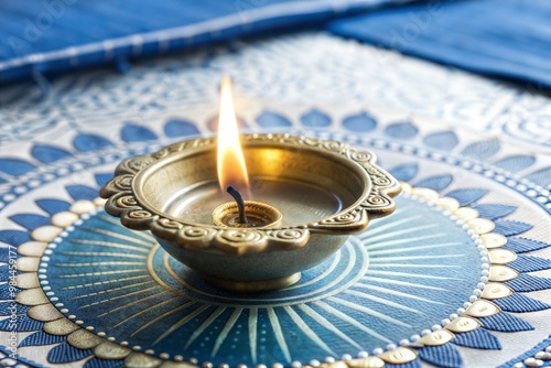 Diwali Diya with Floral Decoration