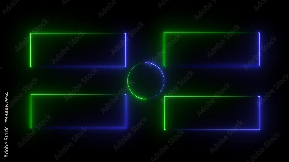 
Seamless loop  animation rectangles frame ultra video motion graphic. Animated borders frame glowing neon lights loop animation. Subscribe template glowing neon rectangle border frame line animation
