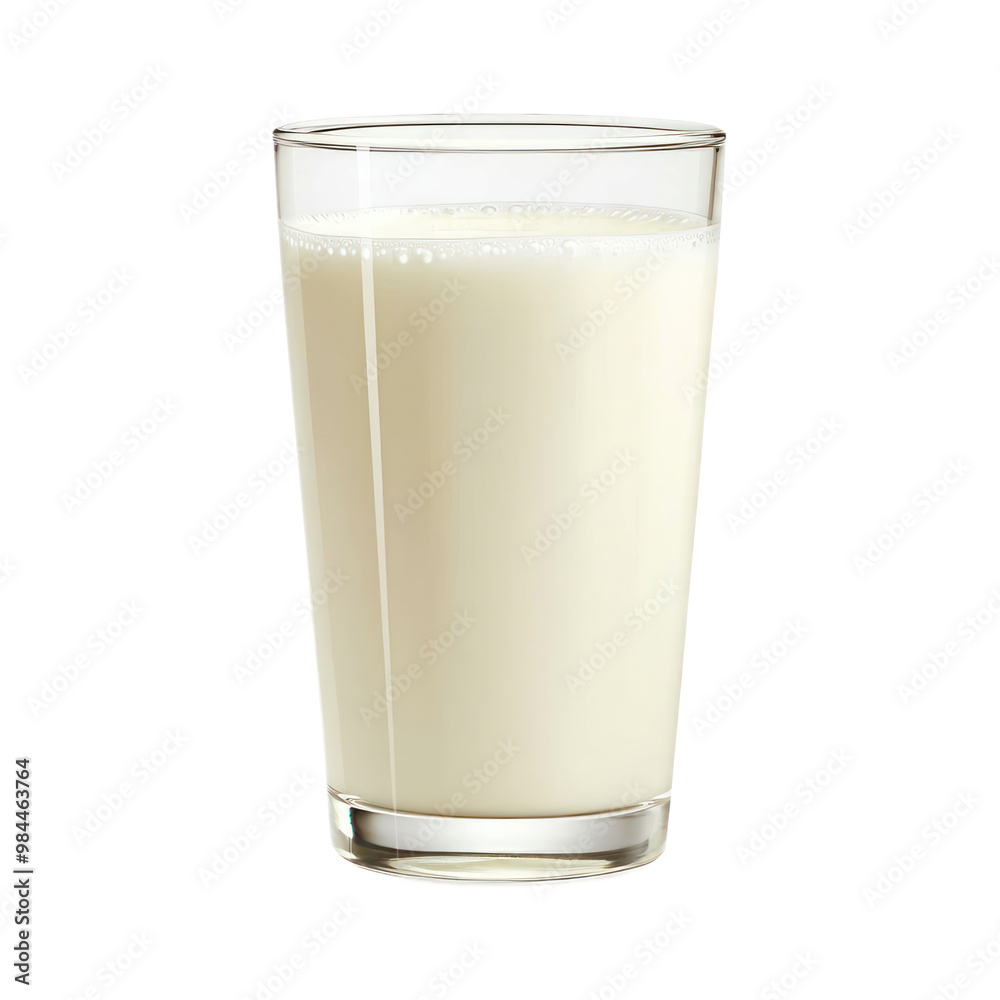 Glass of skim milk with a light and refreshing appearance. isolated on transparency background Glass of skim milk with a light and refreshing appearance. isolated on transparency background