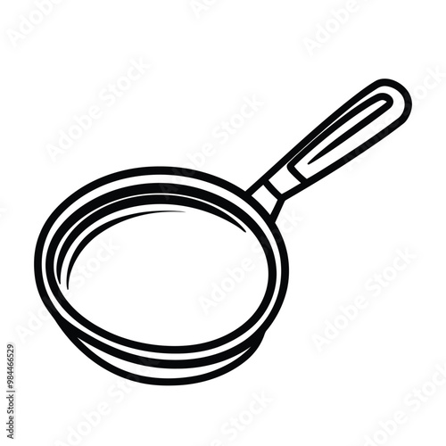 A simple kitchen strainer with a handle, used for sifting or draining liquids from solids.