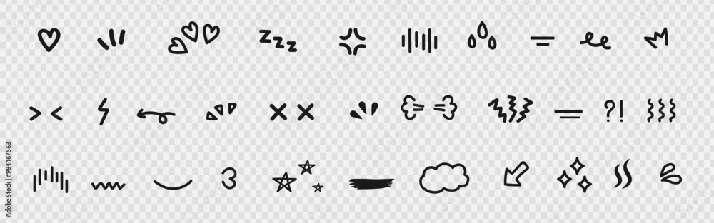Cartoon emotion effect. Comic emoji. Hand drawn cute. Cute scribble. Sketch emotion. Cartoon emotion effect. Comic emoji. Hand drawn cute. Cute scribble. Sketch emotion.