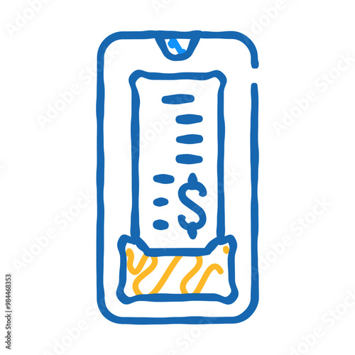 digital check doodle icon sketch vector. digital check sign. isolated symbol illustration