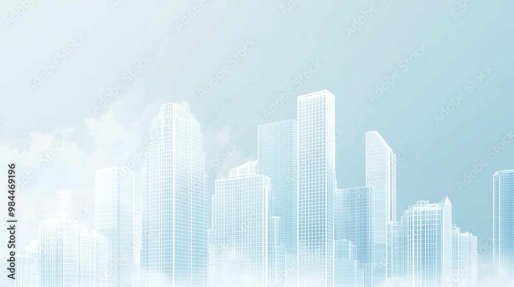 A light and airy background featuring urban skyline outlined in glowing white against a soft sky-blue backdrop.
Use for presentation, slide show, slide for brochure, marketing, leaflet, advertising, A light and airy background featuring urban skyline outlined in glowing white against a soft sky-blue backdrop.
Use for presentation, slide show, slide for brochure, marketing, leaflet, advertising,