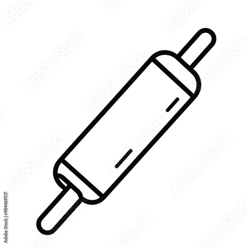 A rolling pin, a kitchen tool used for flattening dough in baking.