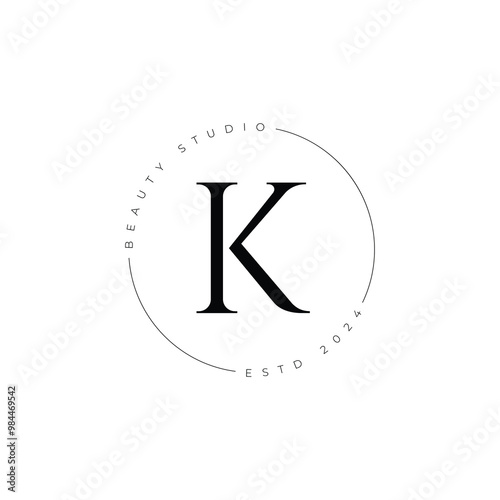 letter k logo design minimalist classic vector