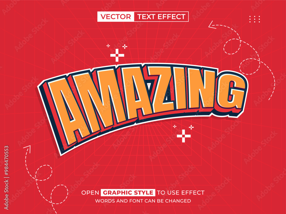 Obraz premium amazing editable text, font effect, 3d text for title