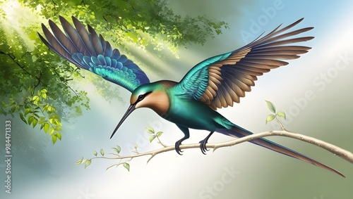 hummingbird on a branch