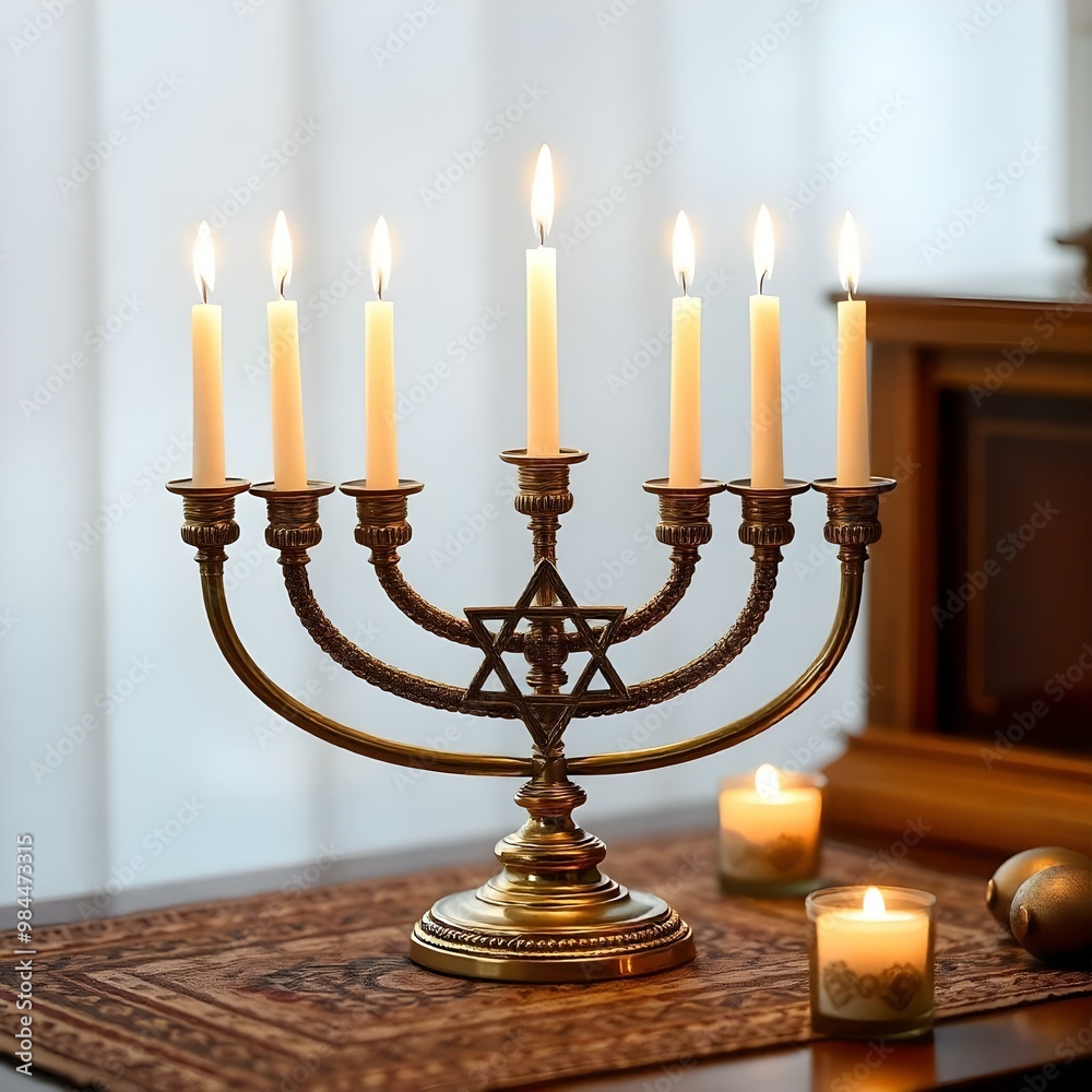 Hanukkah candlelight holder with sweets
Hanukkah candlelight holder with sweets