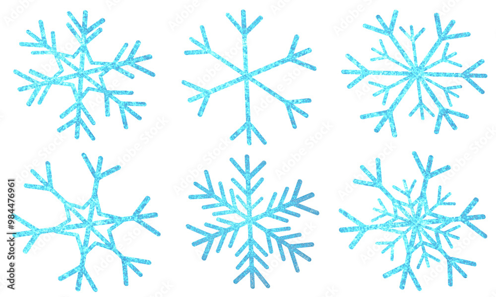 Fototapeta premium set of snowflakes