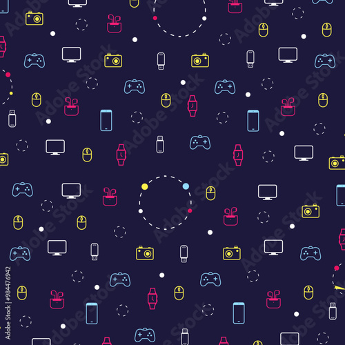 digital gadgets pattern