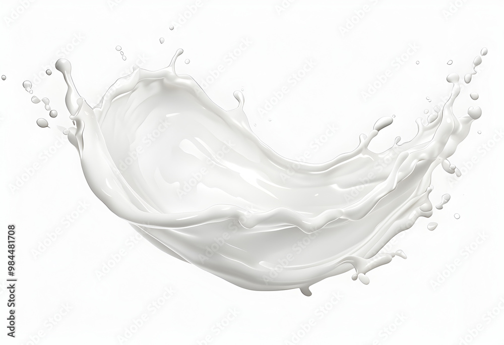 Realistic Illustration of a Dynamic White Milk Splash on White Background
Realistic Illustration of a Dynamic White Milk Splash on White Background