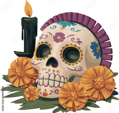 The Spirit of Día de los Muertos in Colors and Candles

