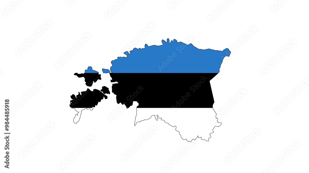 Republic of Estonia national flag isolated on white background. Republic of Estonia national flag isolated on white background.
