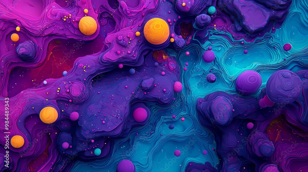 A high-angle view of a fantastical landscape A high-angle view of a fantastical landscape