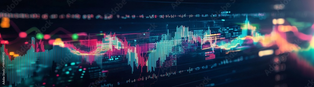 Digital interface displaying data and analytics on a glowing screen, perfect for technology and innovation topics. Digital interface displaying data and analytics on a glowing screen, perfect for technology and innovation topics.