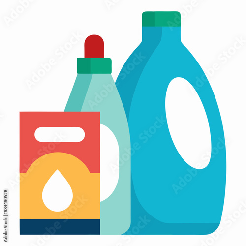 Laundry Detergent and Fabric Softener Vector Illustration | SVG Design, Cut Files for Cricut & Silhouette