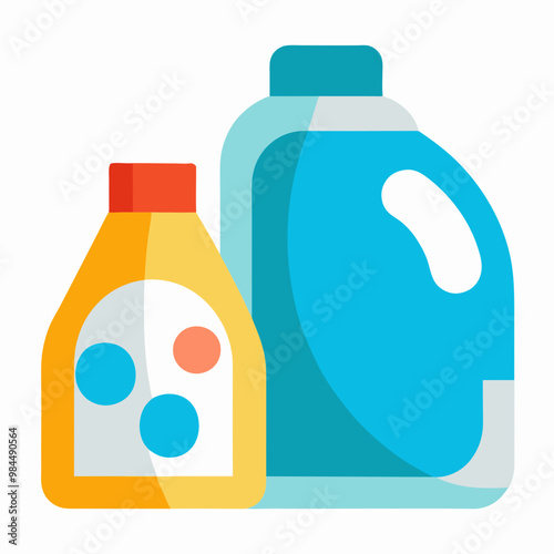 Laundry Detergent and Fabric Softener Vector Illustration | SVG Design, Cut Files for Cricut & Silhouette