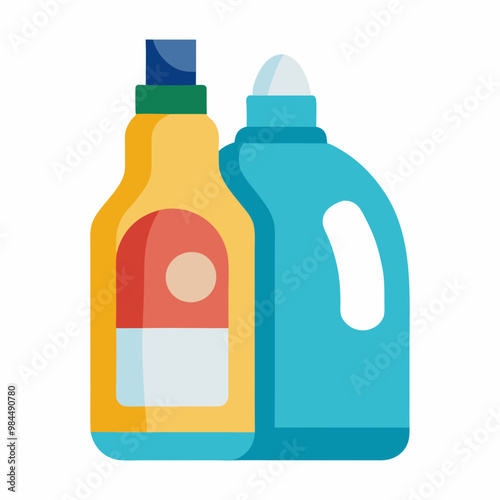 Laundry Detergent and Fabric Softener Vector Illustration | SVG Design, Cut Files for Cricut & Silhouette