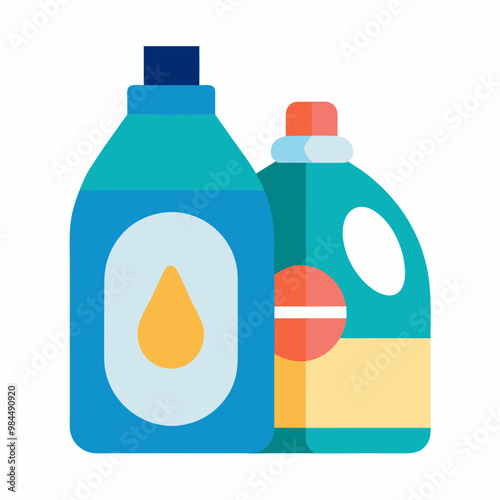 Laundry Detergent and Fabric Softener Vector Illustration | SVG Design, Cut Files for Cricut & Silhouette