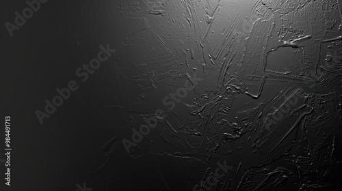 A finely detailed abstract black textured background featuring intricate plaster patterns, creating a sophisticated and elegant visual suitable for modern designs. photo