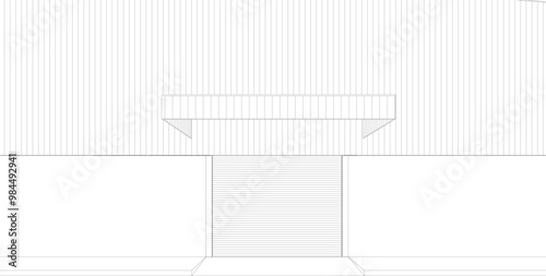 3D illustration of industrial project