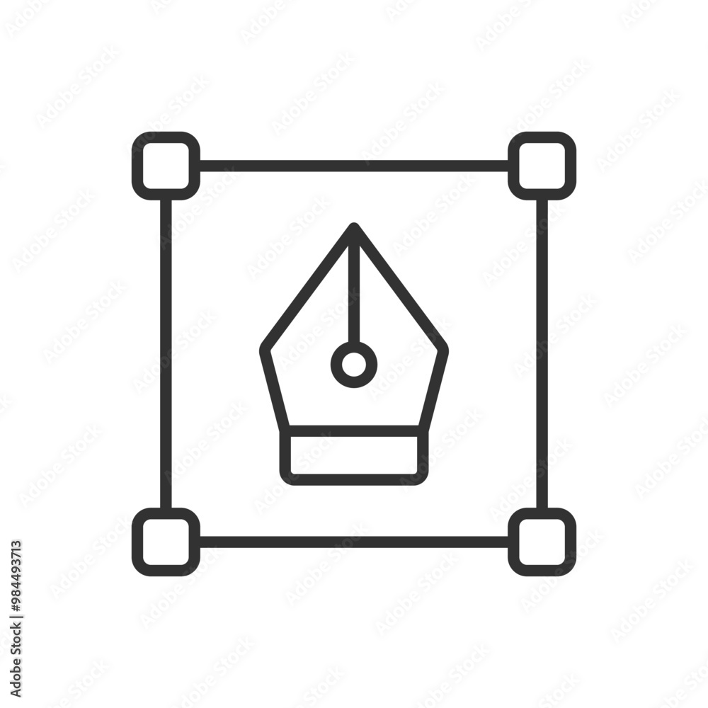 Pen tool Icon - Crop Icon Pen tool Icon - Crop Icon