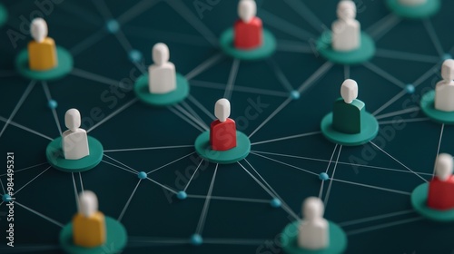 Blockchain decentralization depicted as a network of interconnected nodes with no central authority