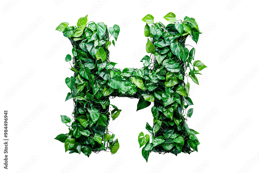 Letter H with Green Leaves and Botanical Typography, Nature-Inspired Alphabet Design on Transparent Background, Perfect for Eco-Friendly and Decorative Themes Letter H with Green Leaves and Botanical Typography, Nature-Inspired Alphabet Design on Transparent Background, Perfect for Eco-Friendly and Decorative Themes