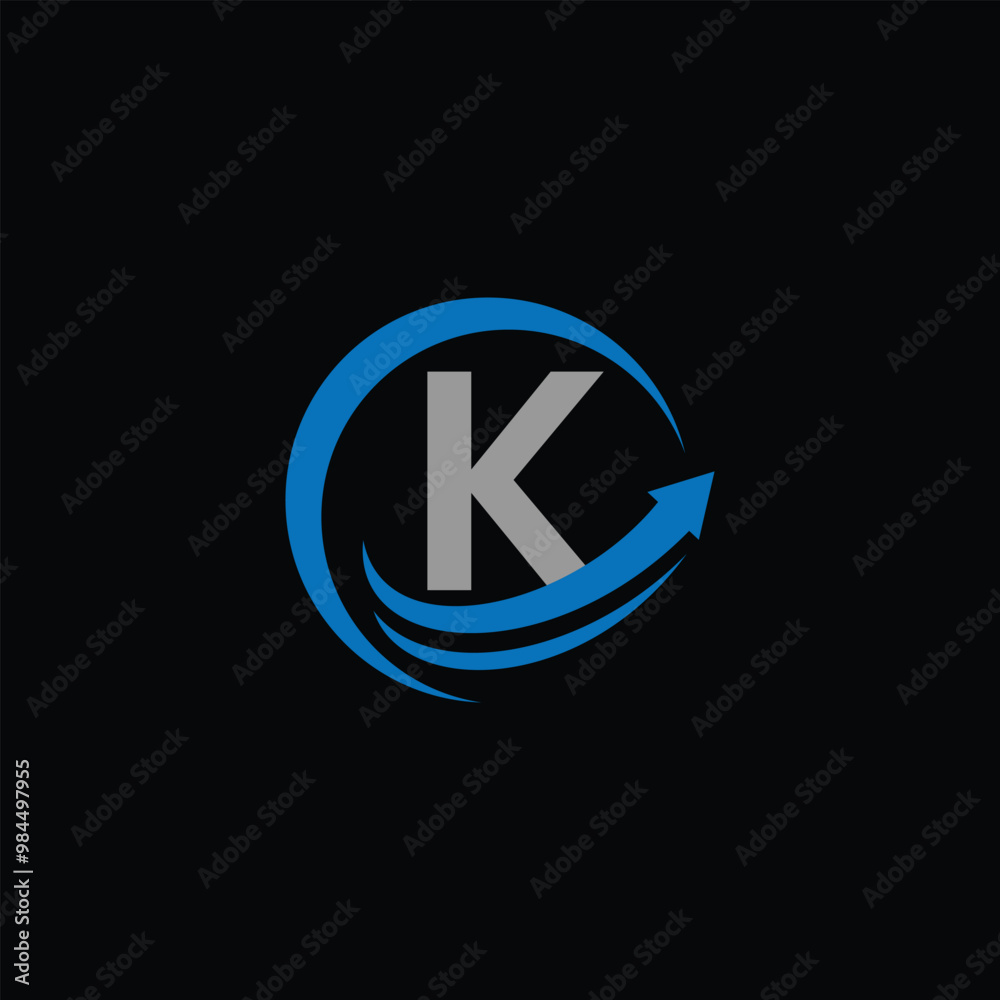 Creative Financial Arrow Symbol And Letter K Creative Financial Arrow Symbol And Letter K