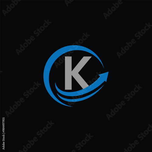 Free Download Creative Financial Arrow Symbol And Letter K - GFXLoad