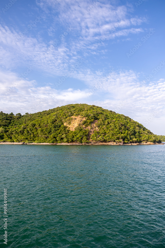 Tropical tranquility Island with sea and clouds sky. Tropical tranquility Island with sea and clouds sky.