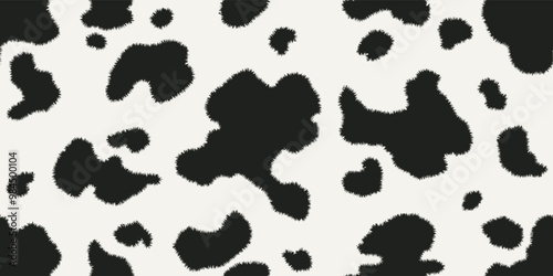 Cow fur spots seamless pattern vector illustration.