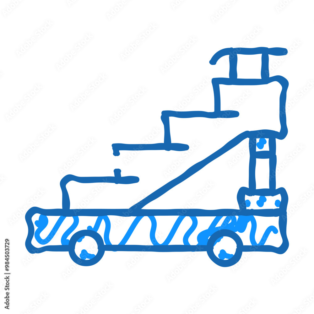 airport ladder doodle icon sketch vector. airport ladder sign. isolated symbol illustration airport ladder doodle icon sketch vector. airport ladder sign. isolated symbol illustration