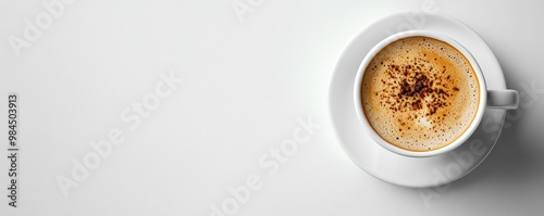 cup with cappuccino on a white background
