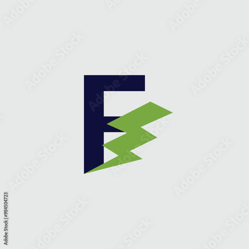 Energy Electric Power Symbol With Letter F