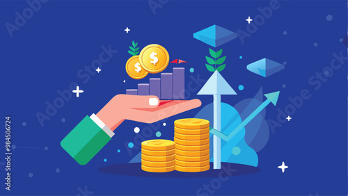 Print Technology Boosts Revenue Growth Concept Vector Illustration in Business and Digital Innovation