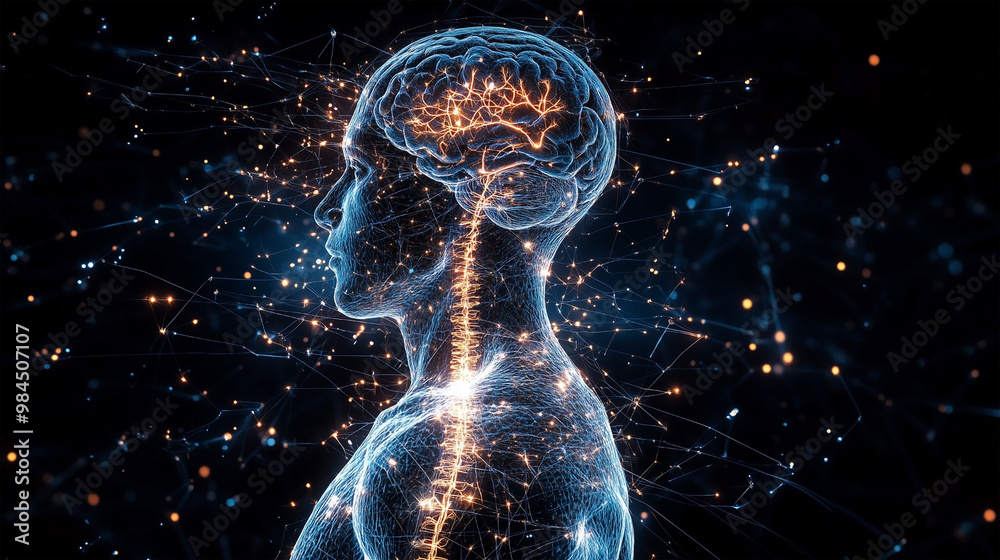 A man's head is shown in a computer generated image A man's head is shown in a computer generated image