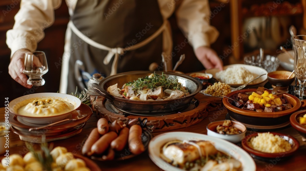 Medieval Feast: A Table Full of Food Medieval Feast: A Table Full of Food