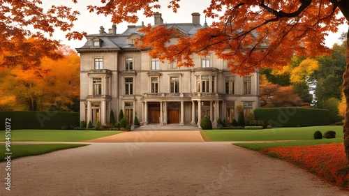 mansion with autumn photo