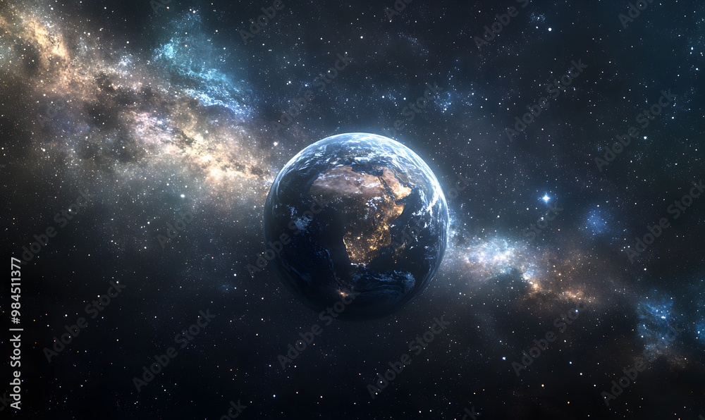 Fototapeta premium graphics of space, planets, and astronauts on a white background.