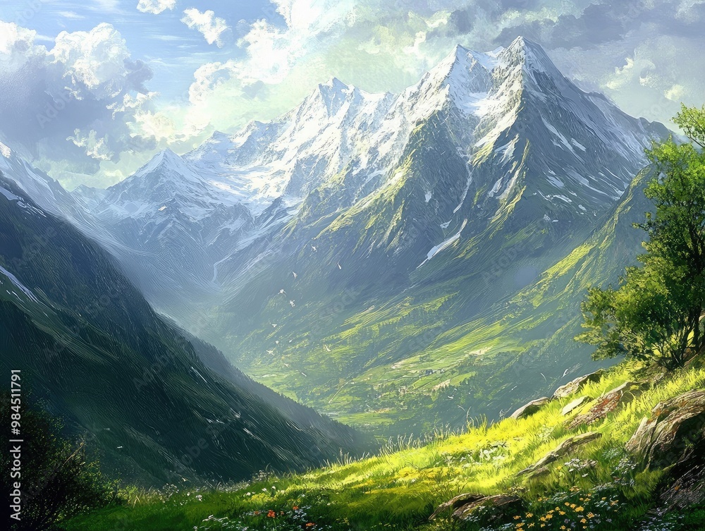 landscape in summer landscape in summer