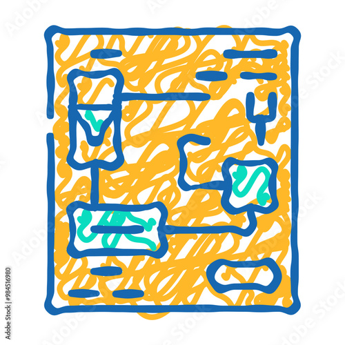 electrical circuits doodle icon sketch vector. electrical circuits sign. isolated symbol illustration