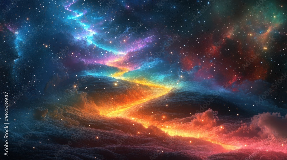 Colorful Cosmic Pathway Through the Universe