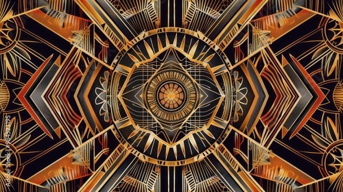 Geometric Art Deco Pattern photo