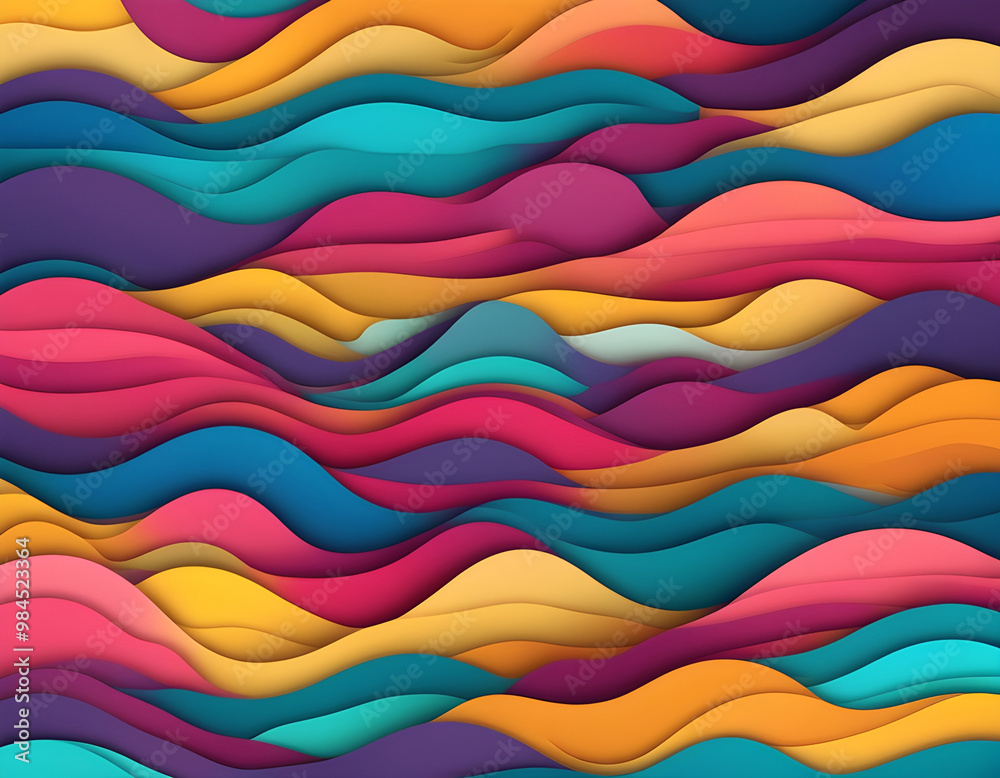 Modern Abstract Colorful Waves Background Modern Abstract Colorful Waves Background