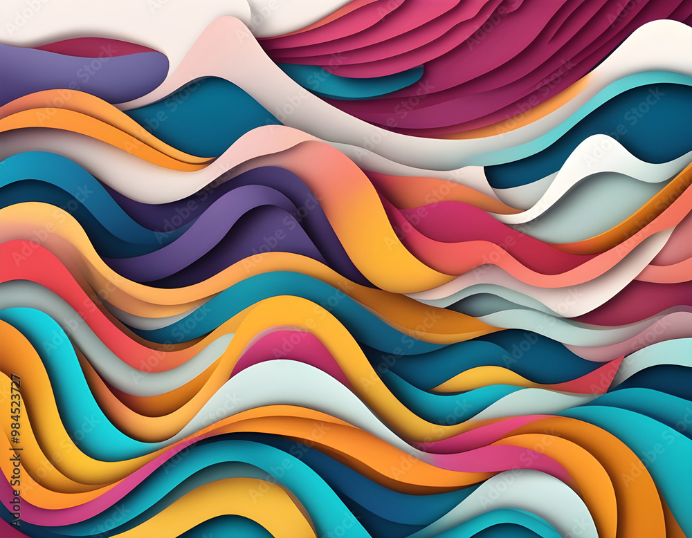 Modern Abstract Colorful Waves Background Modern Abstract Colorful Waves Background