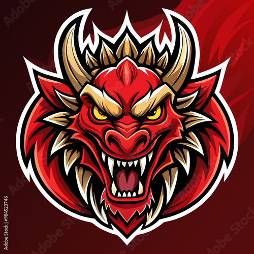 Dragon Mascot e sport emblem