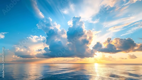 Fototapeta Naklejka Na Ścianę i Meble -  Beautiful sunset over the sea