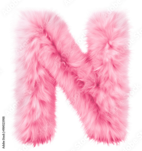 PNG Fur letter N pink white background accessories.