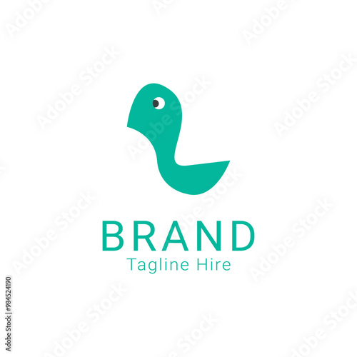 a simple logo of a duck resembling a spoon